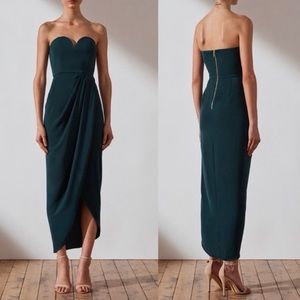Shona Joy | New Cocktail Dress U-Wire Bustier Seaweed Green Strapless size 12